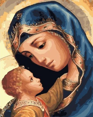 Картина по номерам «Мадонна и дитя»