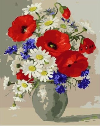 Картина по номерам «Букет с маками» Картина по номерам «Букет с маками»
