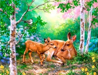 Алмазная вышивка «Олени» Алмазная вышивка «Олени»