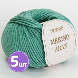 Пряжа SEAM Merino Aran (06), мята, 5 шт. по 50 г