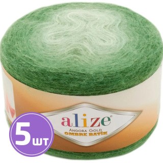 Пряжа ALIZE Angora Gold Ombre Batik (7297), зеленый, 5 шт. по 150 г