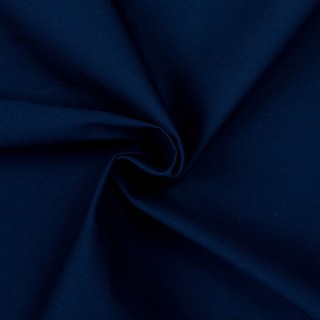 Ткань Поплин стрейч, 1 м х 150 см, 125 г/м², цвет: темно-синий, TBY