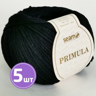 Пряжа SEAM PRIMULA (03), черный, 5 шт. по 50 г Пряжа SEAM PRIMULA (03), черный, 5 шт. по 50 г