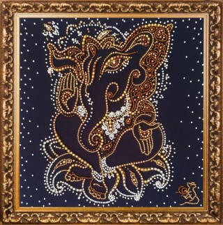 Рисунок на ткани «Ганеша»