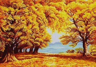 Рисунок на ткани «Осенняя тишина»