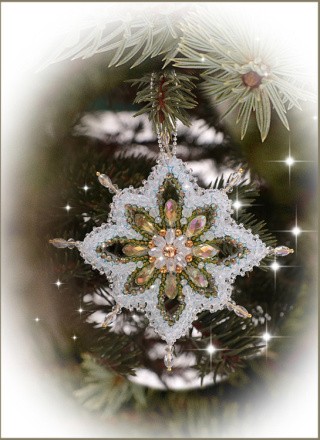 Набор для вышивания хрустальными бусинами «Рождественская звезда Юнона»