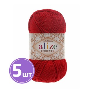 Пряжа ALIZE FOREVER (106), красный, 5 шт. по 50 г Пряжа ALIZE FOREVER (106), красный, 5 шт. по 50 г