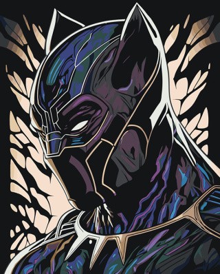 Картина по номерам «Марвел Marvel: Черная Пантера 2»