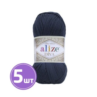 Пряжа ALIZE Diva Silk effekt (361), марин, 5 шт. по 100 г Пряжа ALIZE Diva Silk effekt (361), марин, 5 шт. по 100 г