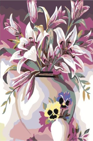 Картина по номерам «Фиолетовые цветы»