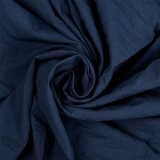 Ткань Хлопок крэш, 5 м х 150 см, 90 г/м², цвет: темно-синий, TBY