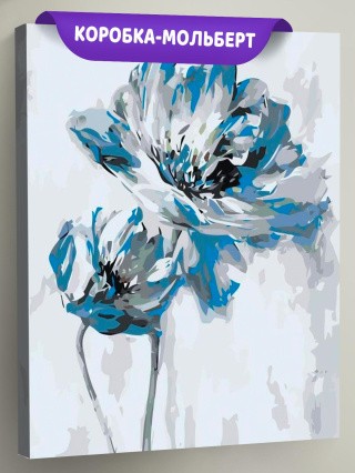 Картина по номерам «Голубые цветы»