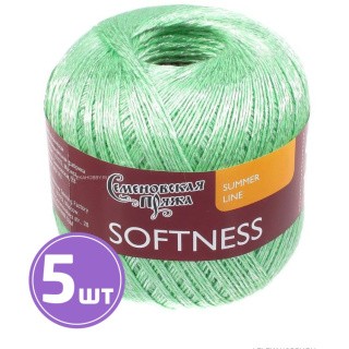 Пряжа Семеновская Softness (34628), светло-зеленый+В 5 шт. по 100 г Пряжа Семеновская Softness (34628), светло-зеленый+В 5 шт. по 100 г