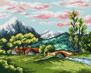 Алмазная вышивка «У подножья гор» Алмазная вышивка «У подножья гор»