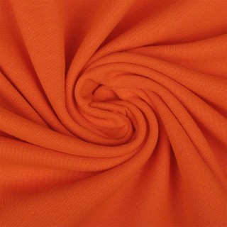Ткань трикотаж Рибана с лайкрой, 3 м, ширина 80-90 см, 215 г/м2, опененд, цвет: апельсин, TBY