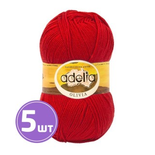 Пряжа Adelia OLIVIA (11), красный, 5 шт. по 100 г Пряжа Adelia OLIVIA (11), красный, 5 шт. по 100 г