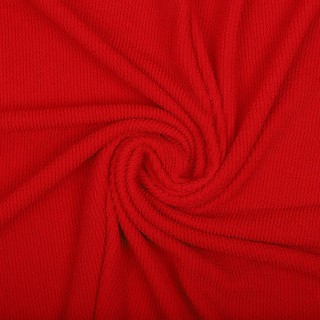 Ткань трикотажная Бифлекс жатка, 3 м, ширина 80 см, 490 г/м², цвет: 3 красный, TBY