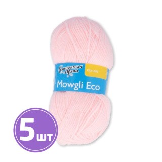 Пряжа Семеновская Mowgli Eco (20), розовый 5 шт. по 50 г Пряжа Семеновская Mowgli Eco (20), розовый 5 шт. по 50 г