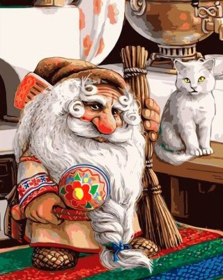 Картина по номерам «Деревенский домовой» Картина по номерам «Деревенский домовой»