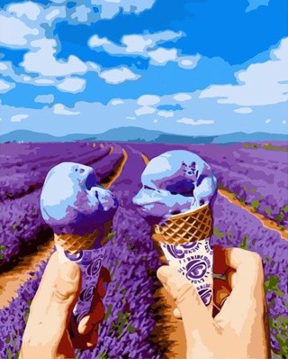 Картина по номерам «Две мороженки»