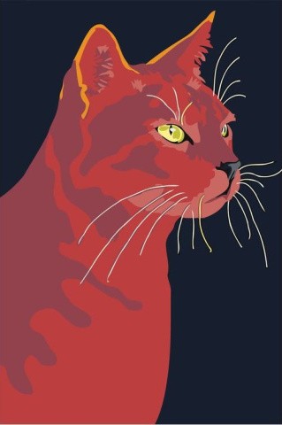 Картина по номерам «Красный кот»