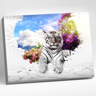 Картина по номерам «Белый тигр» Картина по номерам «Белый тигр»