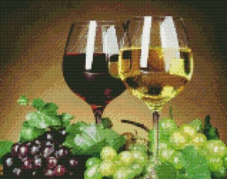 Алмазная вышивка «Натюрморт с виноградом»