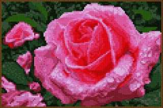 Алмазная вышивка «Розовая роза» Алмазная вышивка «Розовая роза»