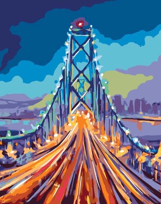 Картина по номерам «Мост вечером» Картина по номерам «Мост вечером»