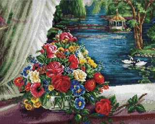 Алмазная вышивка «Шикарный букет» Алмазная вышивка «Шикарный букет»