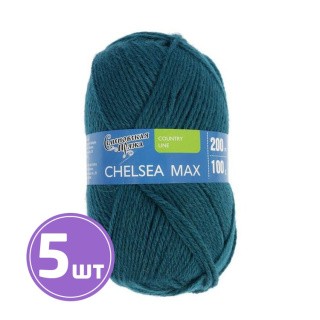 Пряжа Семеновская Chelsea MAX (70027), морская волна 5 шт. по 100 г Пряжа Семеновская Chelsea MAX (70027), морская волна 5 шт. по 100 г