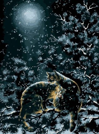Картина по номерам «Любовь под снегом»