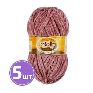 Пряжа Adelia DOLLY VELOUR (05), античная роза, 5 шт. по 100 г