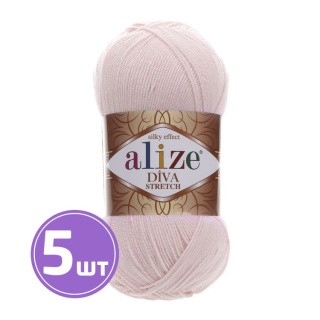 Пряжа ALIZE Diva stretch Silk effekt (382), светло-бежевый, 5 шт. по 100 г