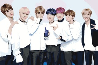 Картина по номерам «Корейская K-POP группа BTS 3» Картина по номерам «Корейская K-POP группа BTS 3»