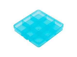 Коробка для швейных принадлежностей Gamma, цвет: голубой прозрачный