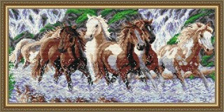 Алмазная вышивка «Дикий табун» Алмазная вышивка «Дикий табун»