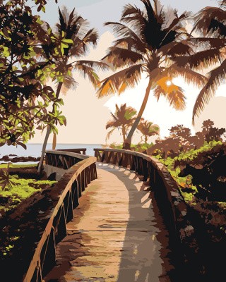 Картина по номерам «Море: Дорожка к тропическому пляжу 2»