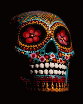Картина по номерам «Череп - Мексика» Картина по номерам «Череп - Мексика»