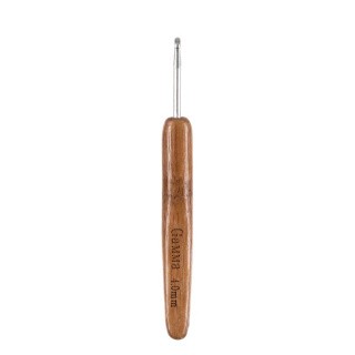 Крючок для вязания с бамбуковой ручкой, d 4 мм, 13,5 см, в блистере, Gamma