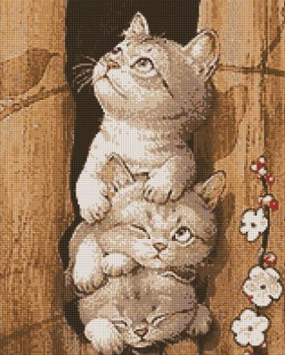 Алмазная вышивка «Котята непоседы» Алмазная вышивка «Котята непоседы»