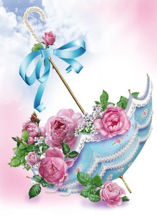 Набор для вышивания «Цветочный зонтик с розами»