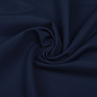 Ткань габардин, 1 м х 150 см, 150 г/м², цвет: темно-синий, TBY