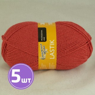 Пряжа Семеновская Lastik (70021), темно-коралловый 5 шт. по 100 г Пряжа Семеновская Lastik (70021), темно-коралловый 5 шт. по 100 г