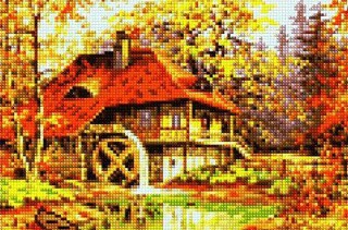 Алмазная вышивка «Водяная мельница»