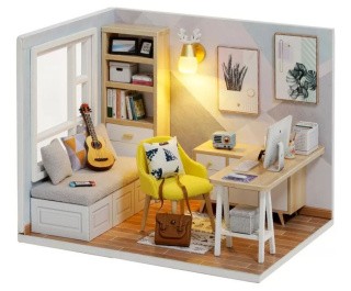 Миниатюрная сборная модель (румбокс) «Солнечный кабинет» Миниатюрная сборная модель (румбокс) «Солнечный кабинет»