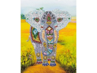 Картина на холсте из пайеток «Слон»
