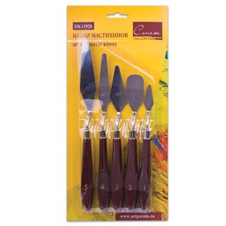 Мастихины «Сонет», набор 5 штук, в блистере Мастихины «Сонет», набор 5 штук, в блистере