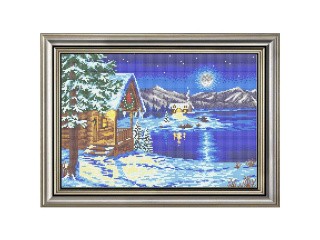 Рисунок на ткани «Зимний вечер»