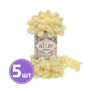 Пряжа ALIZE Puffy (13), светло-жёлтый, 5 шт. по 100 г Пряжа ALIZE Puffy (13), светло-жёлтый, 5 шт. по 100 г